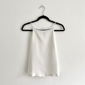Banana Republic Square Neck Camisole White Chic Blouse Sleeveless Size XS